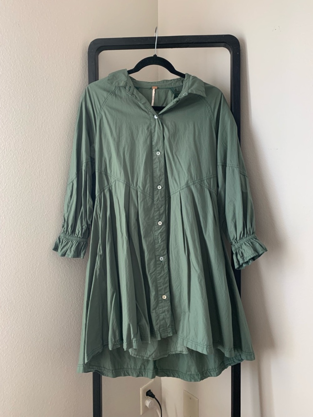 Women’s XS Free People Hannah Cotton Poplin Mini Shirtdress